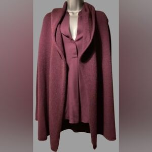 Vince Beautiful Wool Burgundy/Plum Sweater With Blouse(Holiday Sale🎁)